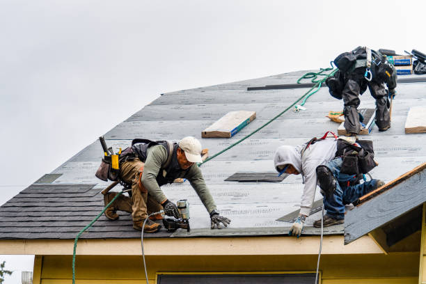 Professional Gutter Installation technician working in Ucon, ID